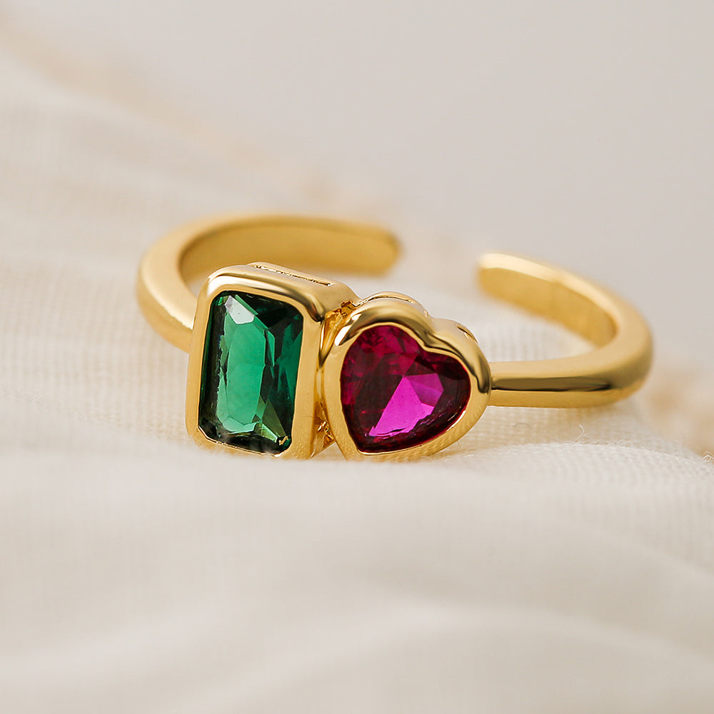 Shiny Loving Heart Cubic Zircon Ring