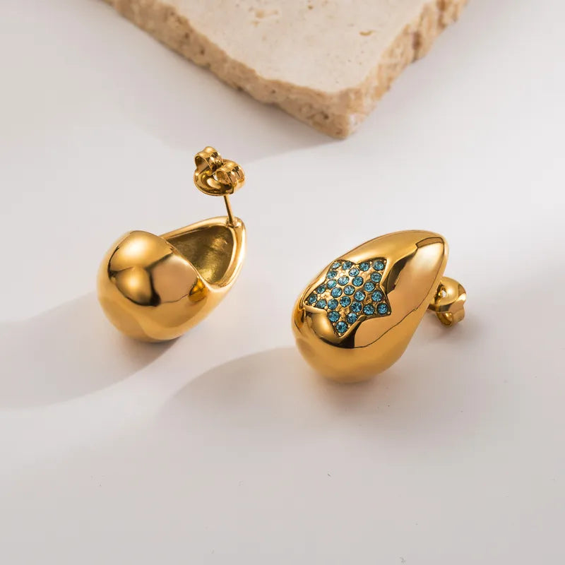 Star Water Droplet Drop Earring