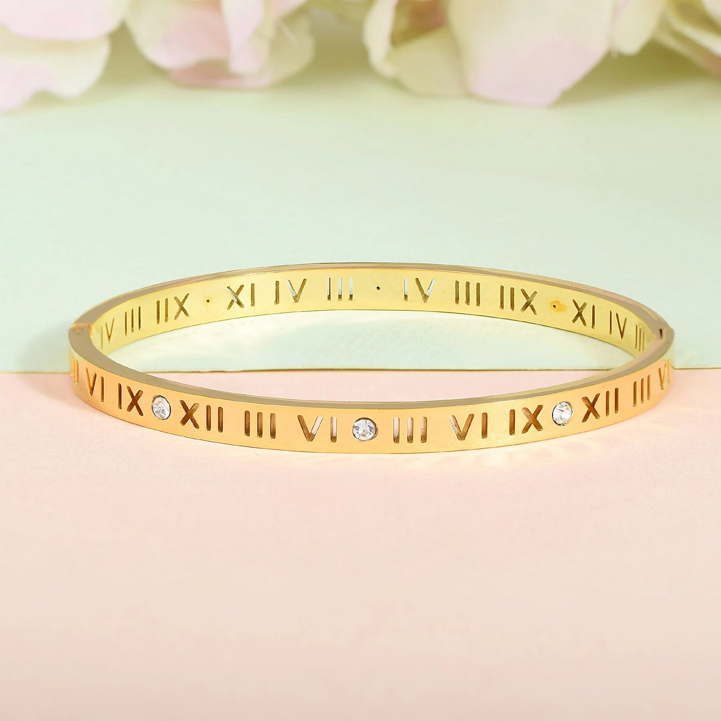Roman Numbers Bangle Bracelet