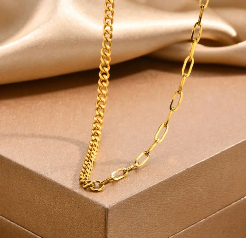Double Design Chain Necklace