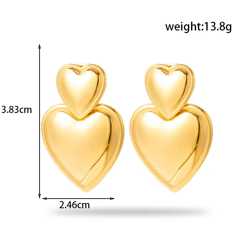 Korean Style Heart Shape Drop Earring