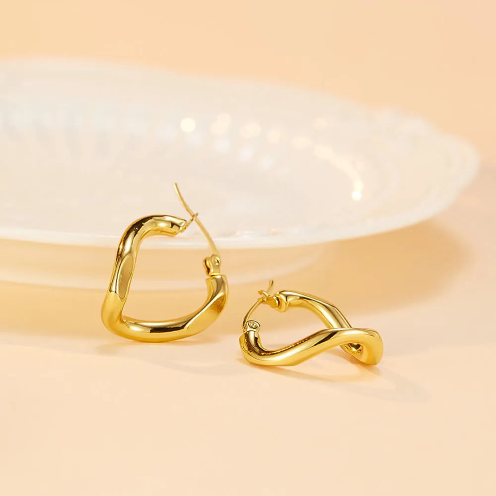 Chunky Irregular Hoop Earring