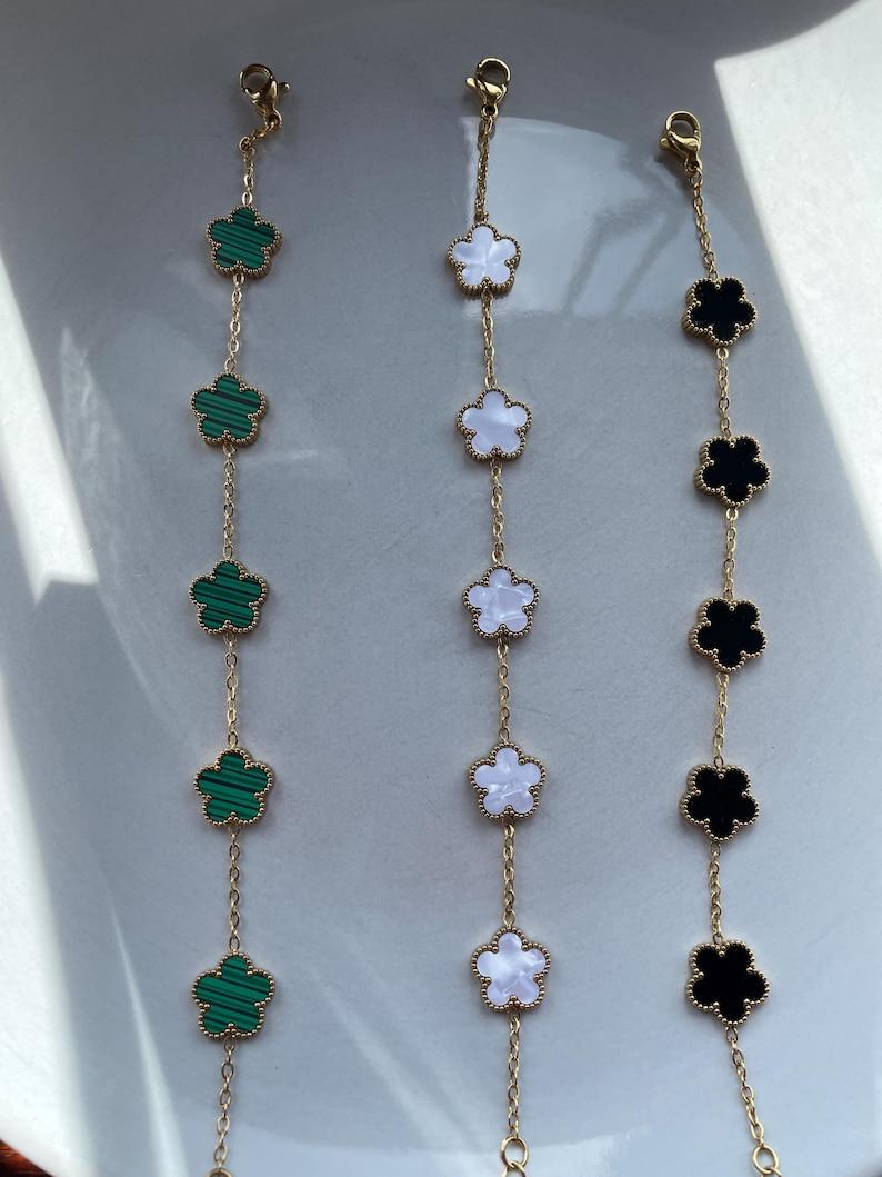 Double-sided Four-Leaf Clover Bracelet