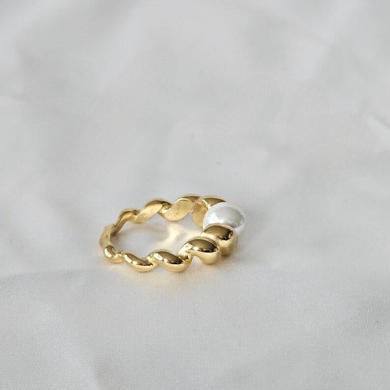 Pearl Croissant Ring