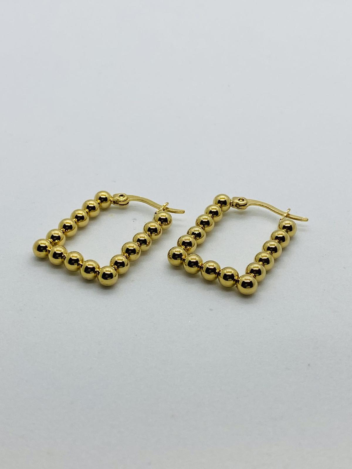 Rectangle Beaded Earring