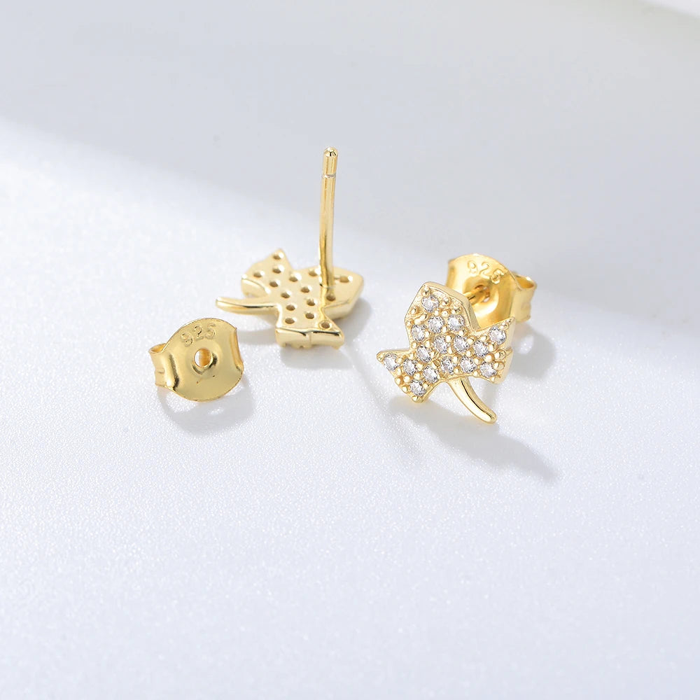 Maple Leaf Stud Earrings
