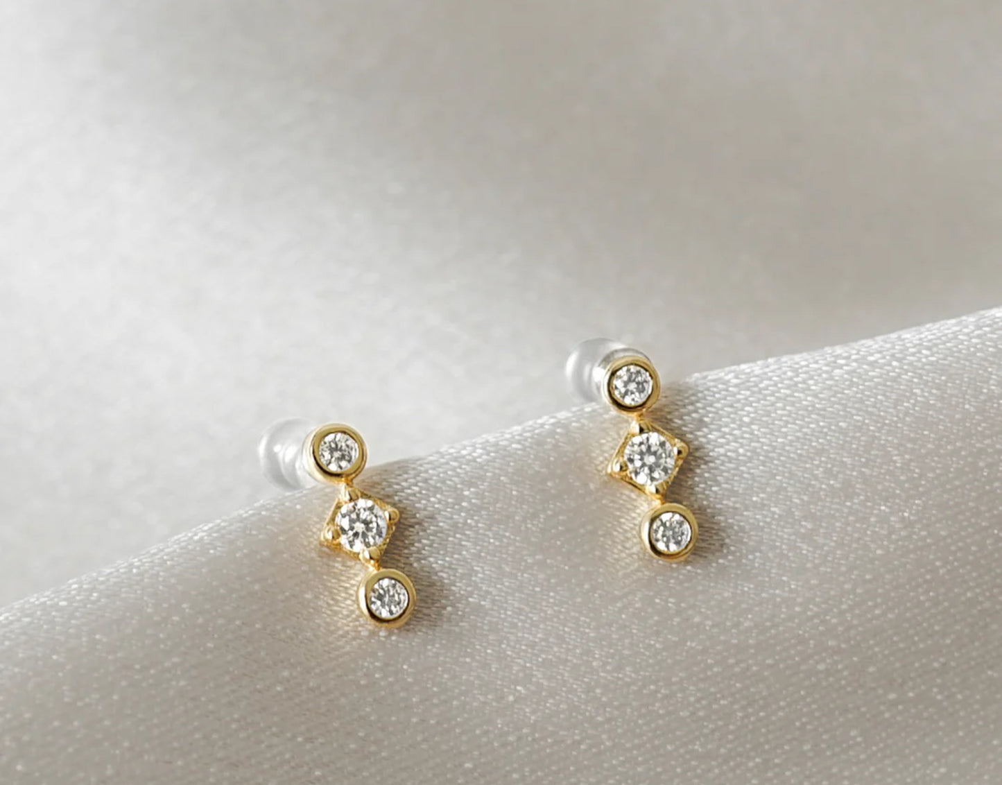 Crystal Drop Stud Earrings