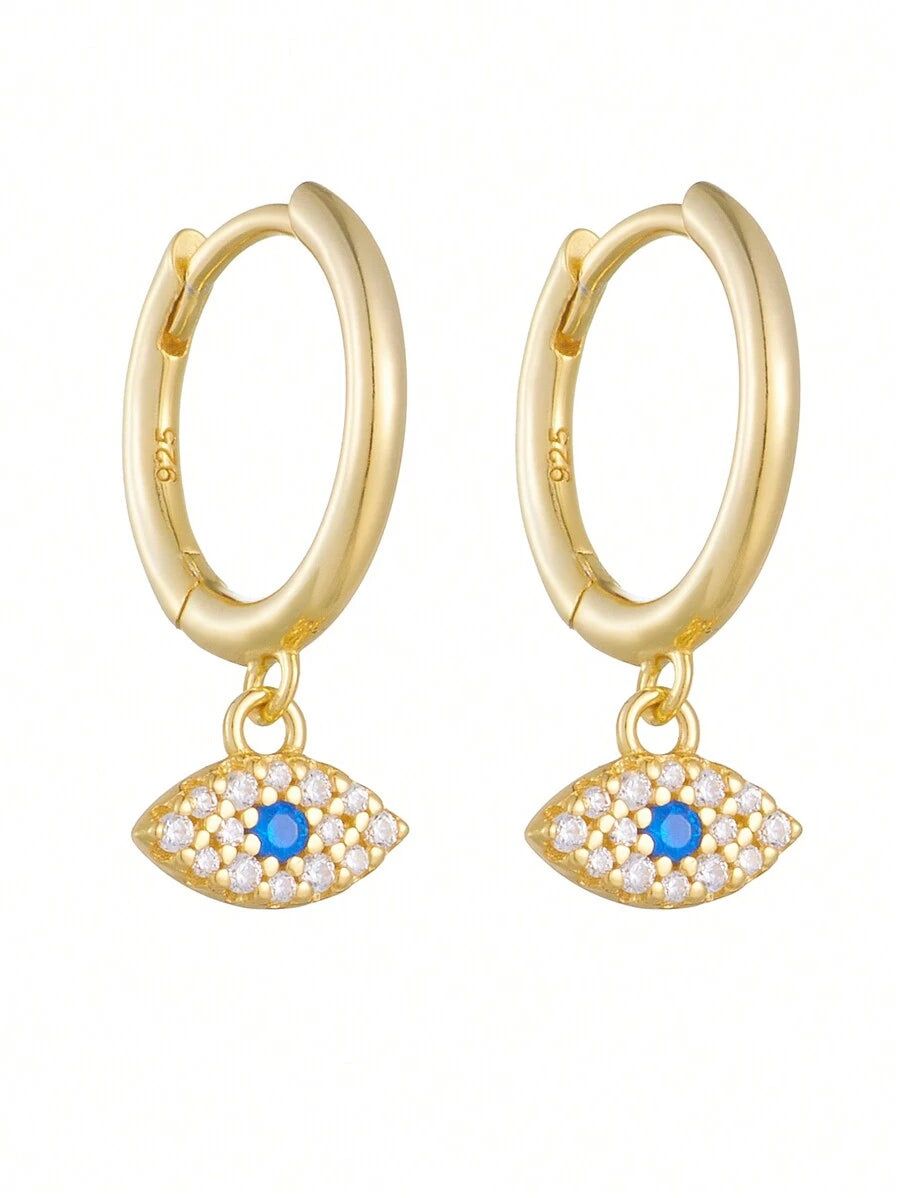 Evil Eye Mini Hoop Earring