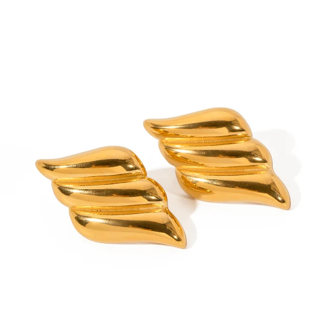 Striped Wave Earrings