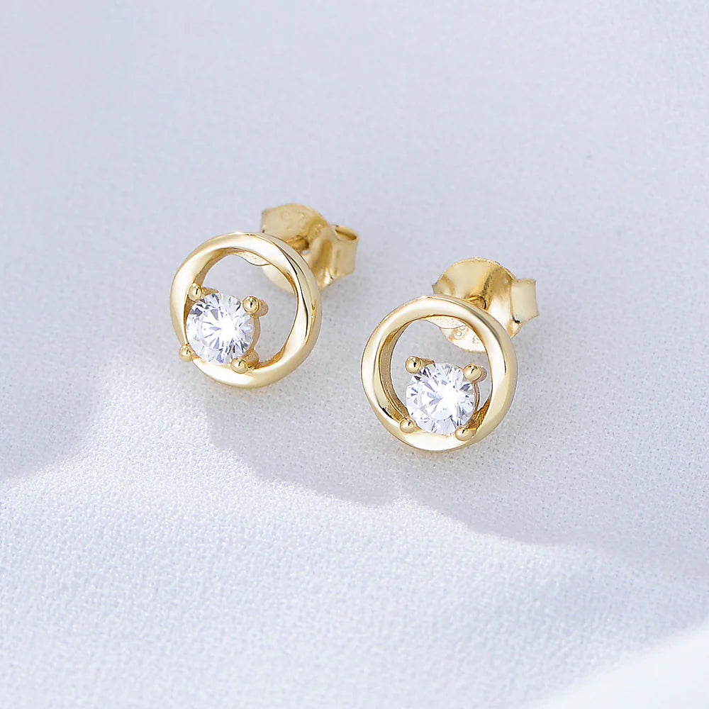 Charm simple Cubic Zircon Stud earrings