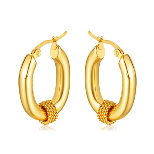 Twisted U Shape Hoop Earring