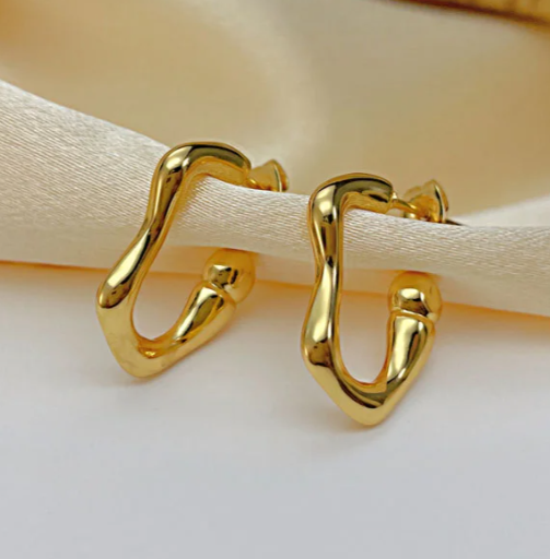 Extravagant Shapes Hoop Earring