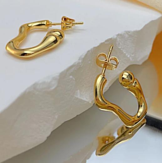 Extravagant Shapes Hoop Earring