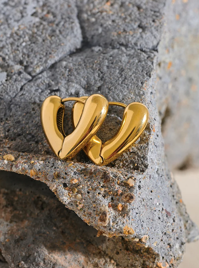 Amour Heart Hoop Earring