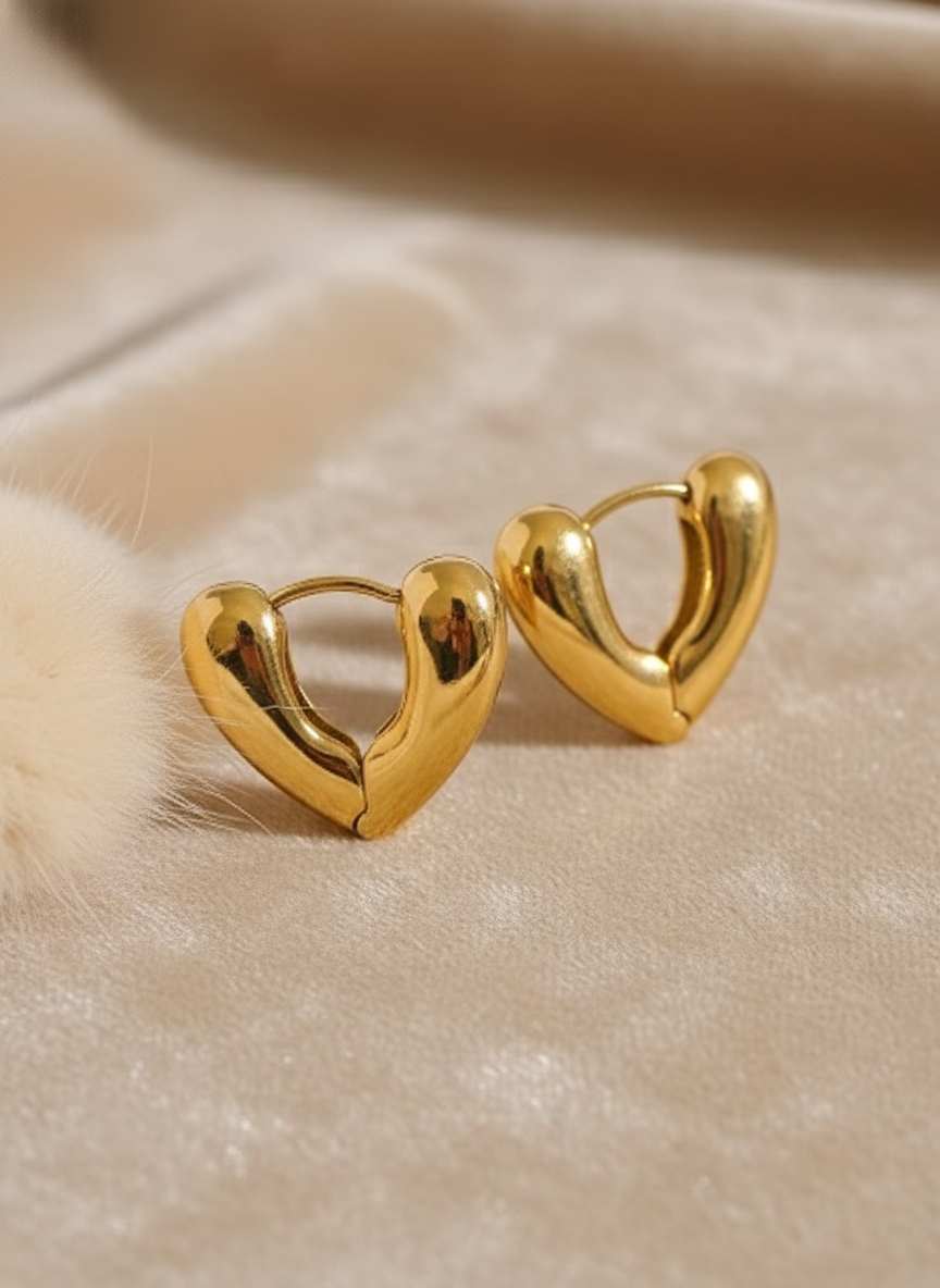 Amour Heart Hoops – Anjaneya Fashion