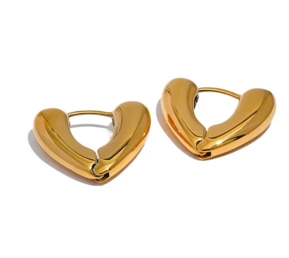 Amour Heart Hoop Earring