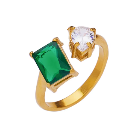 Double stone open Ring