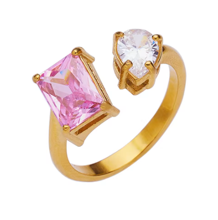 Double stone open Ring