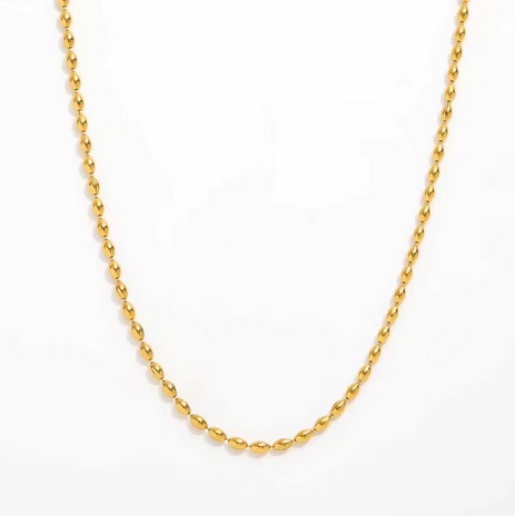 Oval Shape Beaded Chain