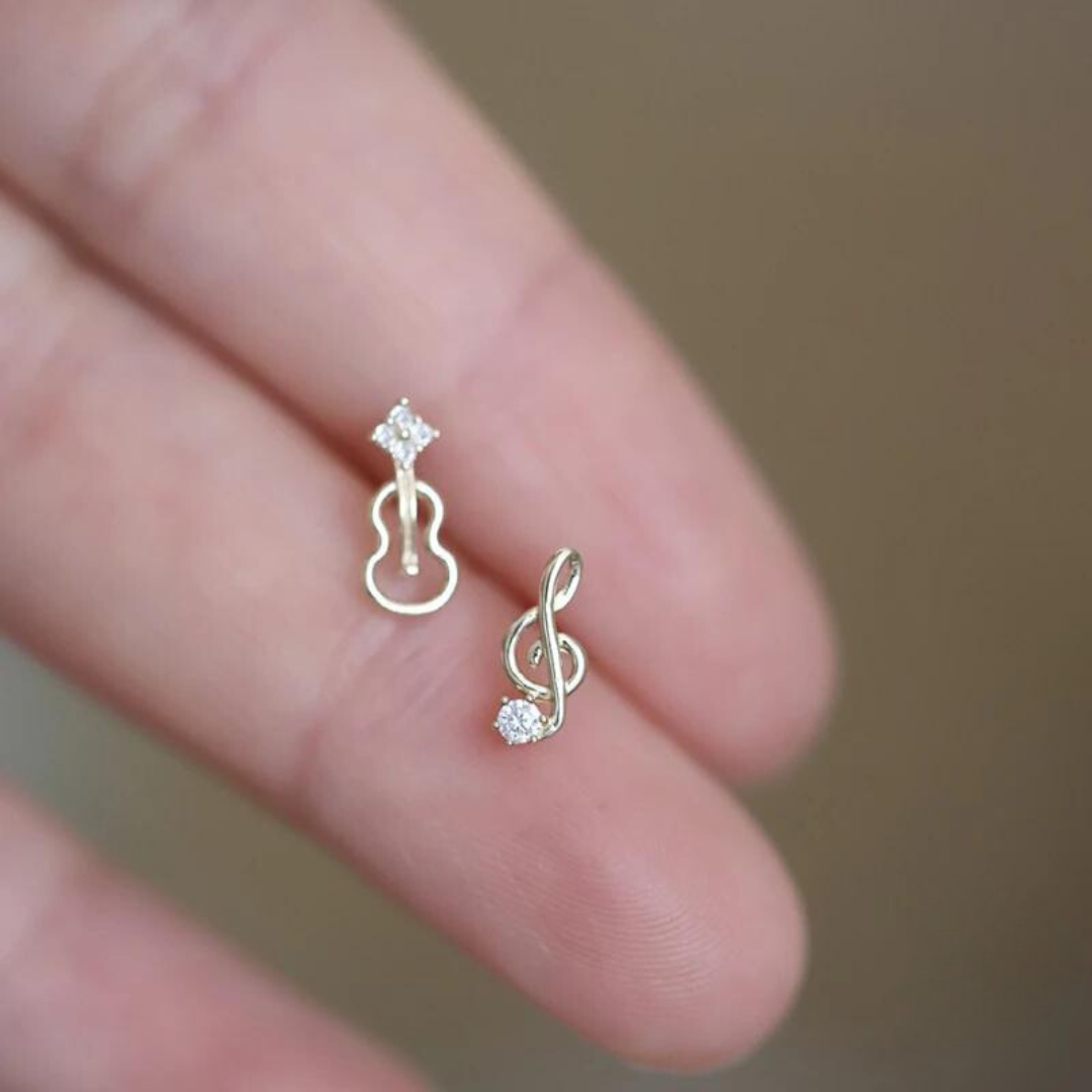 Violin Stud Earrings