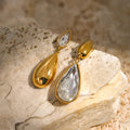 Aqua Mismatch Drop Earrings