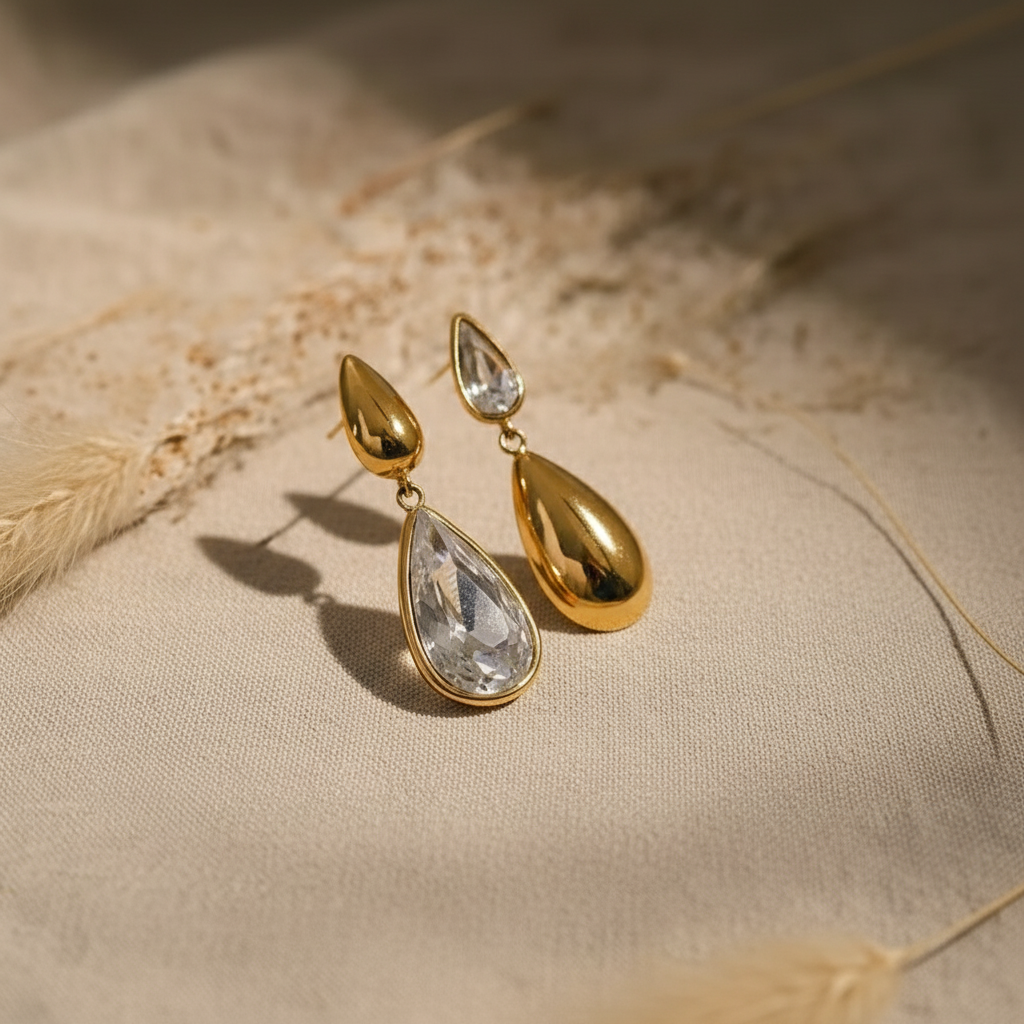 Miss Match Water Droplets Earring