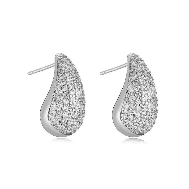 Water Drop Full Diamond Drop Earring