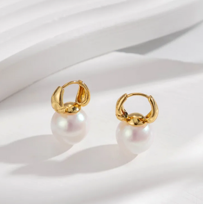 Mini Pearl Globe Earring