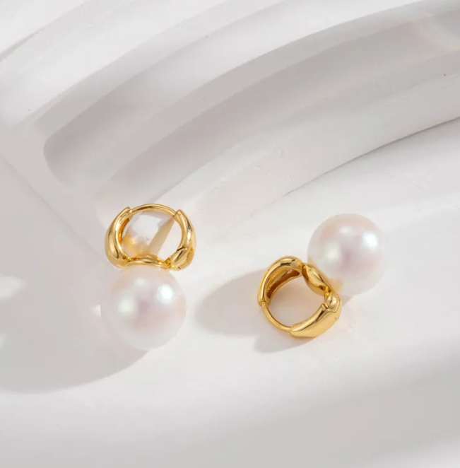 Mini Pearl Globe Earring