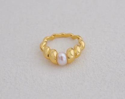 Pearl Croissant Ring