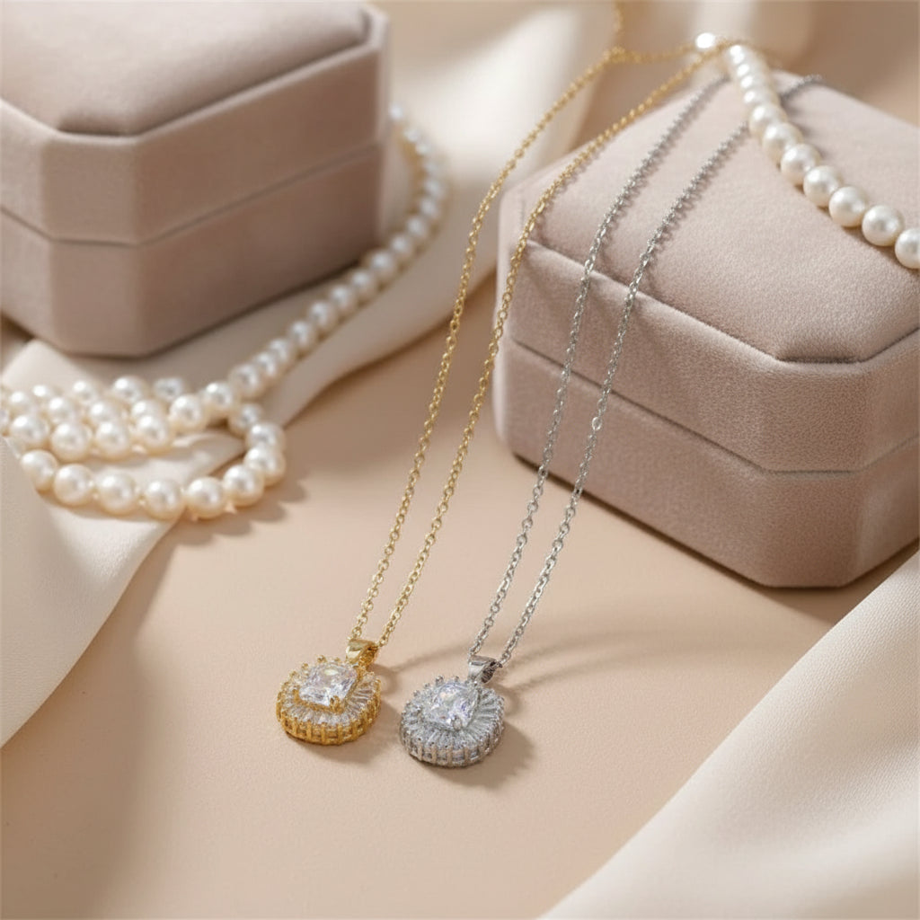 Oval Crystal Necklace