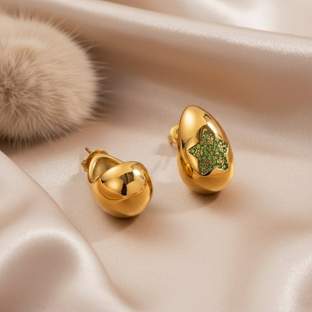 Star Water Droplet Drop Earring