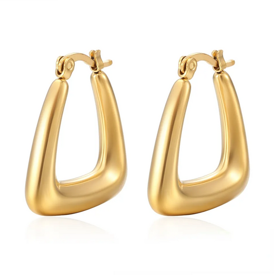 Triangle Hollow Hoop Earrings