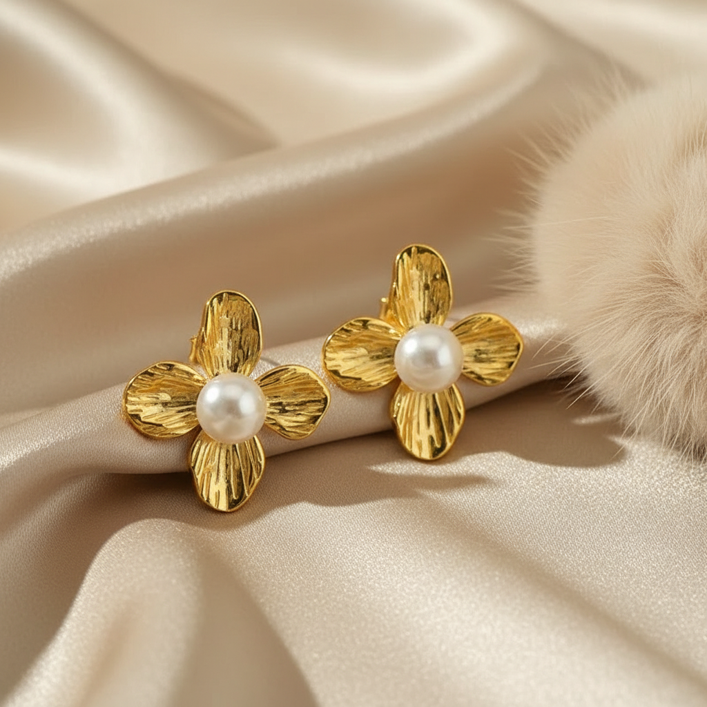 Round Pearl Drop Earring