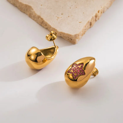 Star Water Droplet Drop Earring