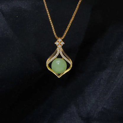 Green Jade Pendant Necklace