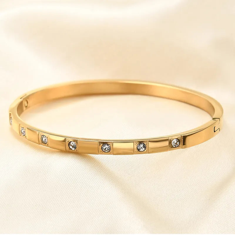 Seven Diamond Bangle Bracelet