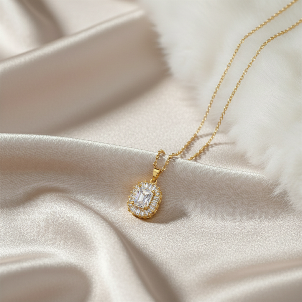 Oval Crystal Necklace