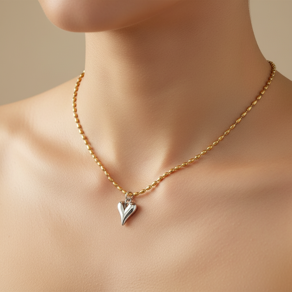 Cross Fusion Heart Necklace