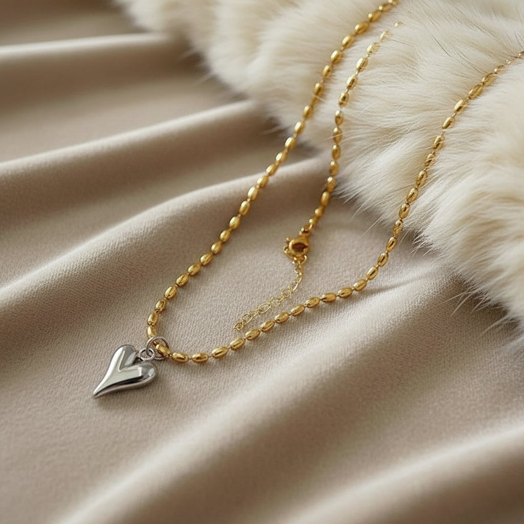 Cross Fusion Heart Necklace