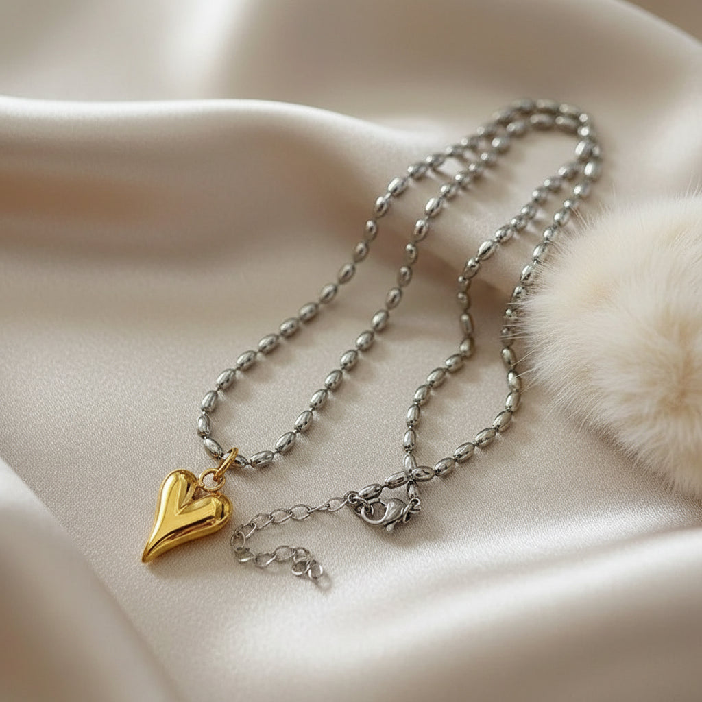 Cross Fusion Heart Necklace