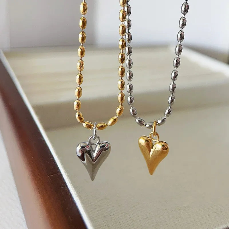 Solid Heart Shape Necklace