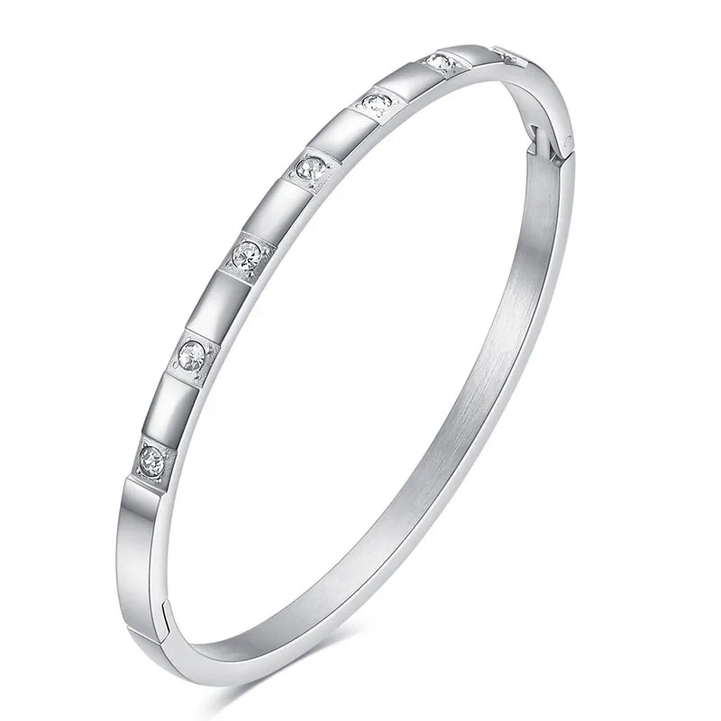 Seven Diamond Bangle Bracelet