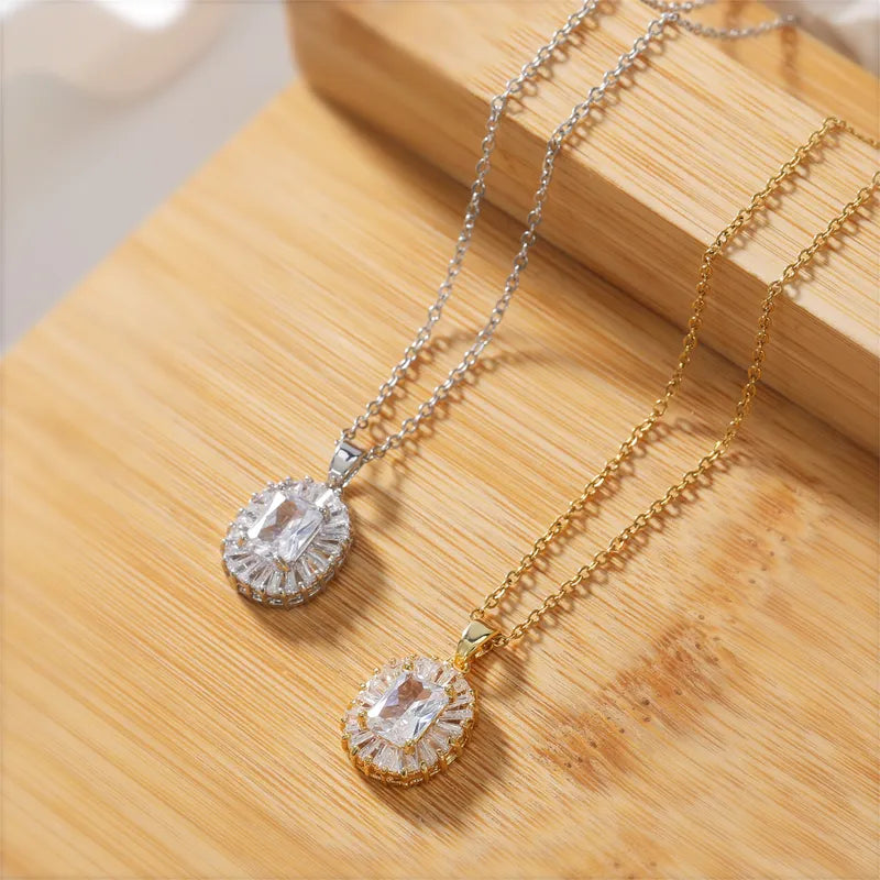 Oval Crystal Necklace