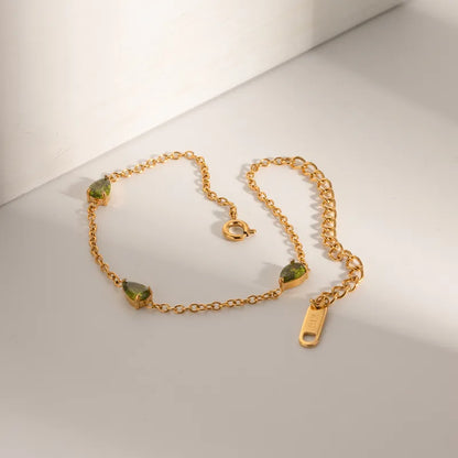 Three Heart Chain Bracelet