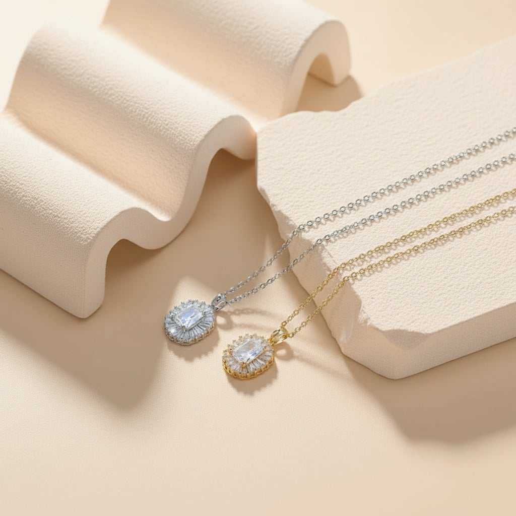 Oval Crystal Necklace