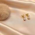 Blush Heart Drop Earrings