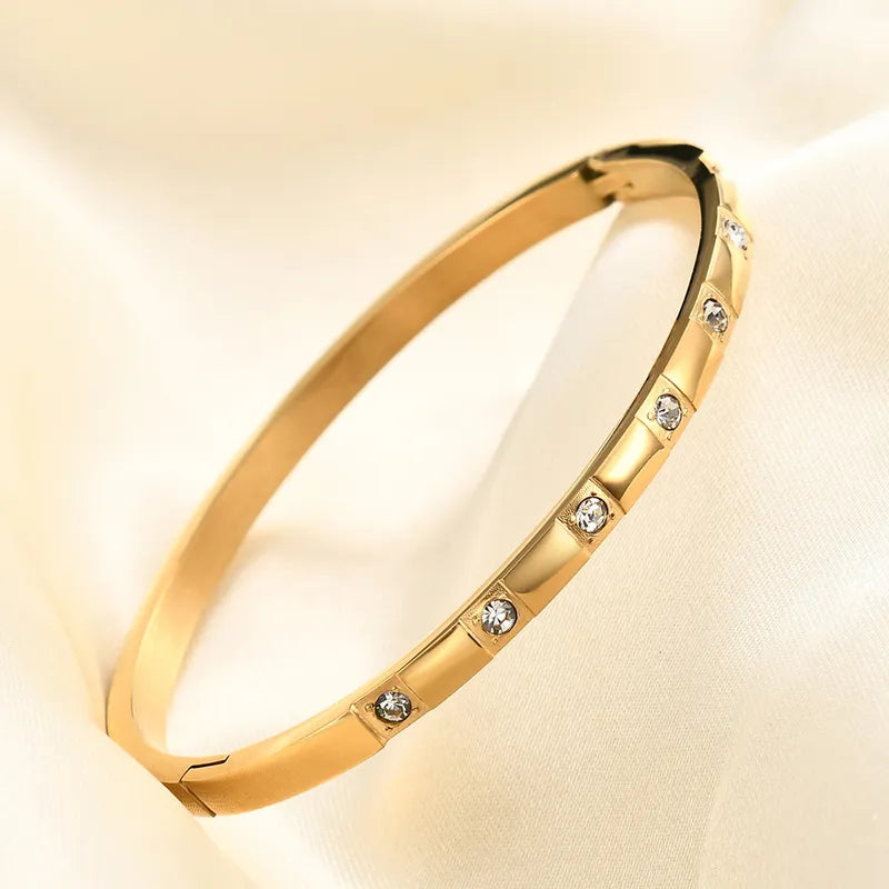 Seven Diamond Bangle Bracelet