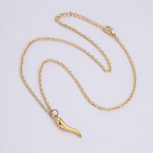 Italian Horn Pendant Necklace