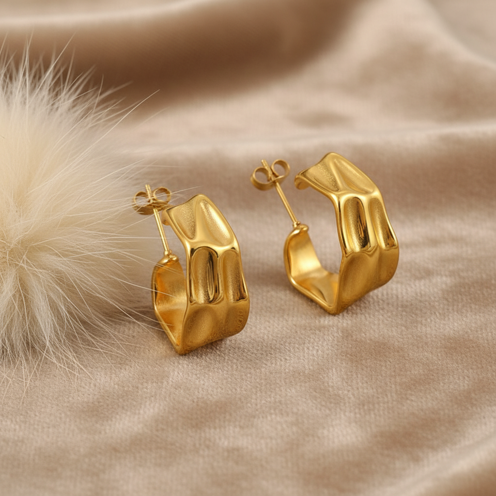 Curved Hoop Earrings